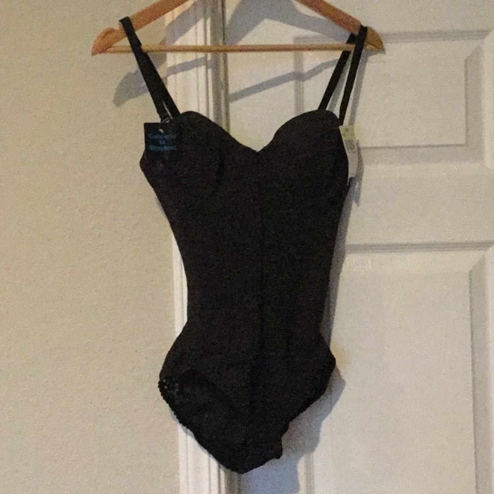 1piece blk lace34B intimate undergarment bodysuit